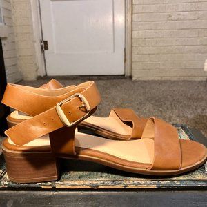Chestnut Block Heel Sandal